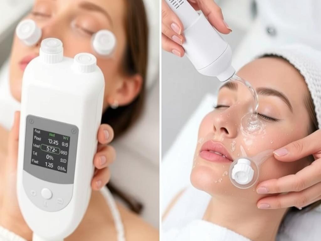 AquaPure Hydrodermabrasion Device with multiple treatment heads and LCD display AquaPure Hydrodermabrasion Device with multiple treatment heads and LCD display