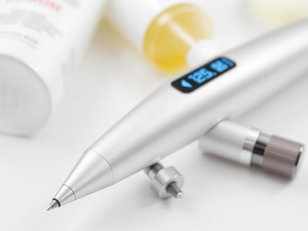 DermaPro Microneedling Pen with adjustable needle depth and multiple speed settings DermaPro Microneedling Pen with adjustable needle depth and multiple speed settings