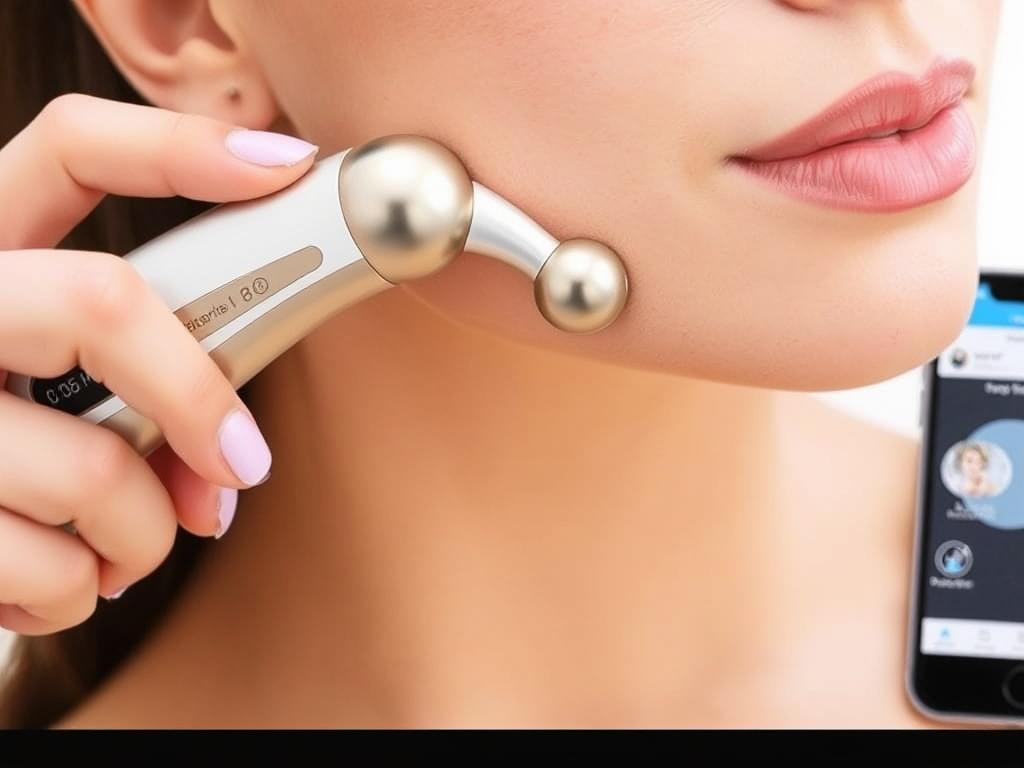 FaceLift Pro Microcurrent Device with dual-sphere probes and app connectivity FaceLift Pro Microcurrent Device with dual-sphere probes and app connectivity
