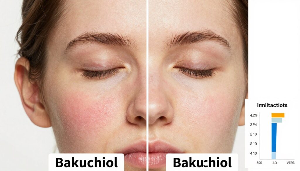 Skin reaction comparison between bakuchiol and retinol 2026 showing tolerability differences